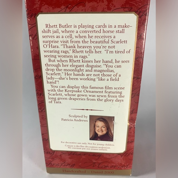 Hallmark Keepsake 2000 Rhett Butler Gone With The Wind Christmas Ornament - Picture 4 of 7